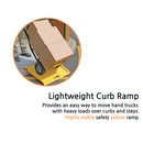 RK-PCR27- Heavy Duty 1000 lbs Portable Curb Ramp for Hand Truck Delivery, Carts (Yellow)-RK Safety-RK Safety