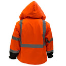 Men's Ansi Class 3 High Visibility Safety Bomber Jacket With Zipper, PVC Pocket, Black Bottom and Detachable sleeve- J8511-RK Safety-RK Safety