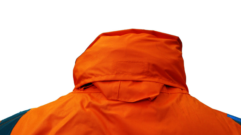 Class 3 Reflective Hi-Viz Black Bottom Long Rain Coat (Lime/Orange)-RK Safety-RK Safety