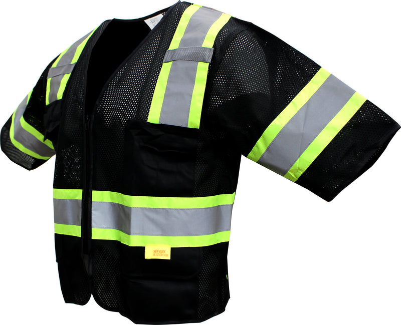 Class 3 Two Tone Hi Viz Breathable Polyester Mesh Vest - MV7811&MV7812,MV7813(Orange, Lime)-New York Hi-Viz Workwear-RK Safety