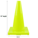(Set of 12) 18" Lime Traffic Safety Cones, Lime Base-RK Safety-RK Safety