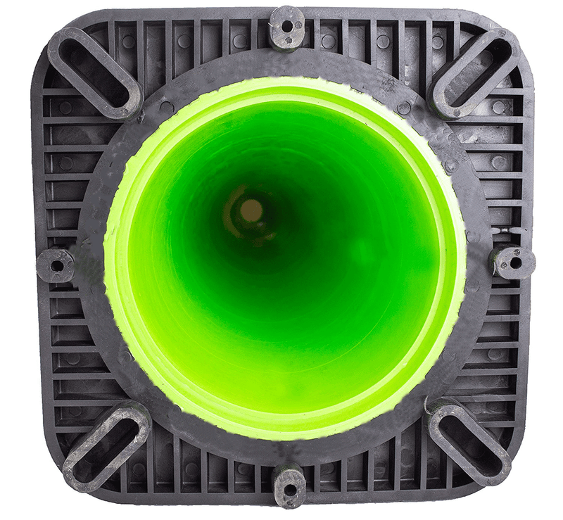 18" Traffic Safety Cones, One Reflective Collar, Black Base - Lime-RK Safety-RK Safety
