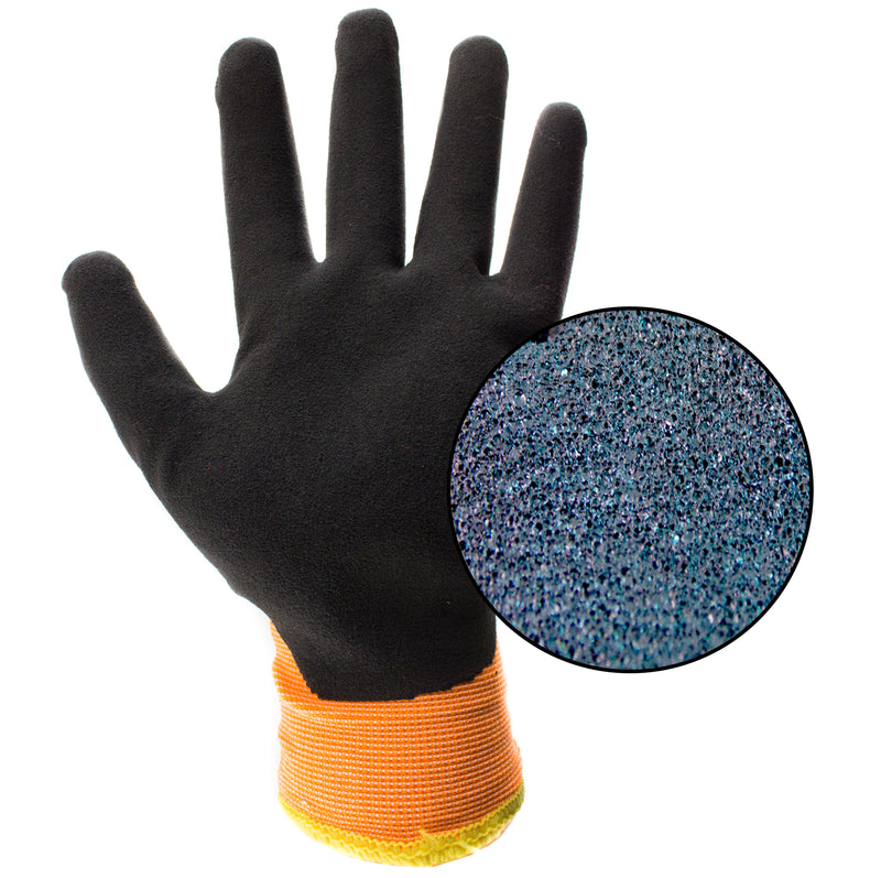 Better Grip Safety Winter Insulated Double Lining Rubber 3/4 Coated Work Gloves, 3 Pairs/ Pack - BGWANS3/4-OR-Better Grip-RK Safety