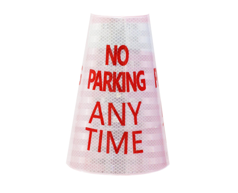 RK Safety “No Parking Any Time” Bright Reflective Cone Message Sleeve, [Cone Not Included]-RK Safety-RK Safety
