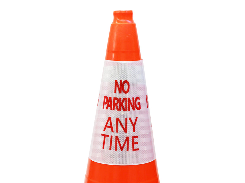 RK Safety “No Parking Any Time” Bright Reflective Cone Message Sleeve, [Cone Not Included]-RK Safety-RK Safety