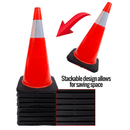 28" Orange Traffic Cones, One Reflective Collar-RK Safety-RK Safety