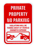 RK Safety Sign, AL1812 EGP-15 Legend"Private Property/No Parking" 12" x 18" 3M Engineer Grade Reflective Sign-RK Safety-RK Safety
