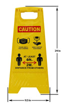 RK-Safety Floor Sign, 3 in 1 Pandemic Sign with Maintain Social distancing-RK Safety-RK Safety