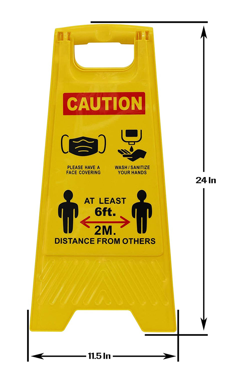 RK-Safety Floor Sign, 3 in 1 Pandemic Sign with Maintain Social distancing-RK Safety-RK Safety