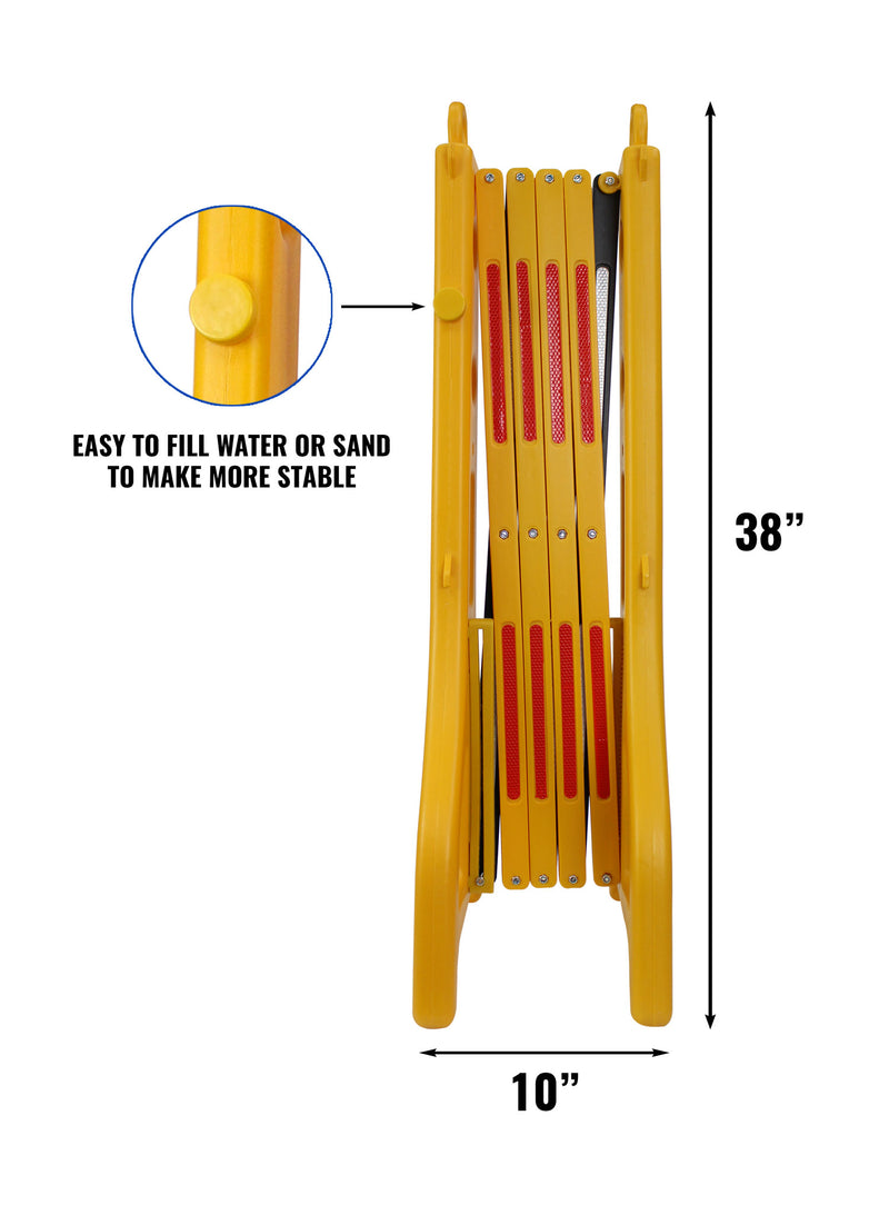 RK Safety RK-EXB1 Expandable Barricade System,Safety Barrier Gate,38" Tall - 8' 2" Max Width-RK Safety-RK Safety