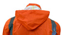 Class 3 Reflective Hi-Viz Black Bottom Long Rain Coat (Lime/Orange)-RK Safety-RK Safety