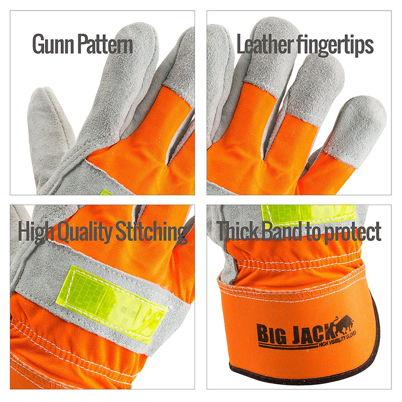 Better Grip® Hi Visibility Cowhide Leather Palm Gloves - BGBYHVO-Better Grip-RK Safety