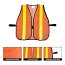 RK Safety Vest with Reflective Stripes - Orange, Lime, Pink(8011,8012,8013)-New York Hi-Viz Workwear-RK Safety
