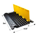 RK RK-CP-5CST, 5Channel Modular Rubber Cable Protector Ramp-straight-RK Safety-RK Safety