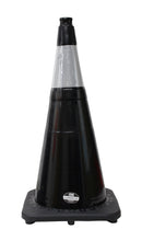 28" RK Black Safety Traffic PVC Cones, Black Base with One Reflective Collar…-RK Safety-RK Safety
