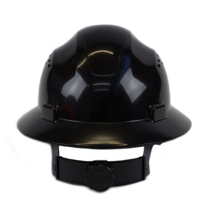 RK Safety RK-HP24-BK Black Hard Hat Brim Style with 4 Point Ratchet Suspension-RK Safety-RK Safety
