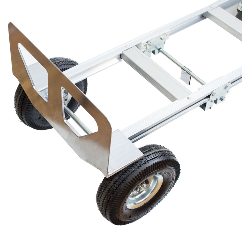 NK HTA-7A Heavy Duty 2 in 1 Junior Convertible Aluminum Hand Truck, Fully Assembled without Wheels, Flat Free Wheels-NK-RK Safety