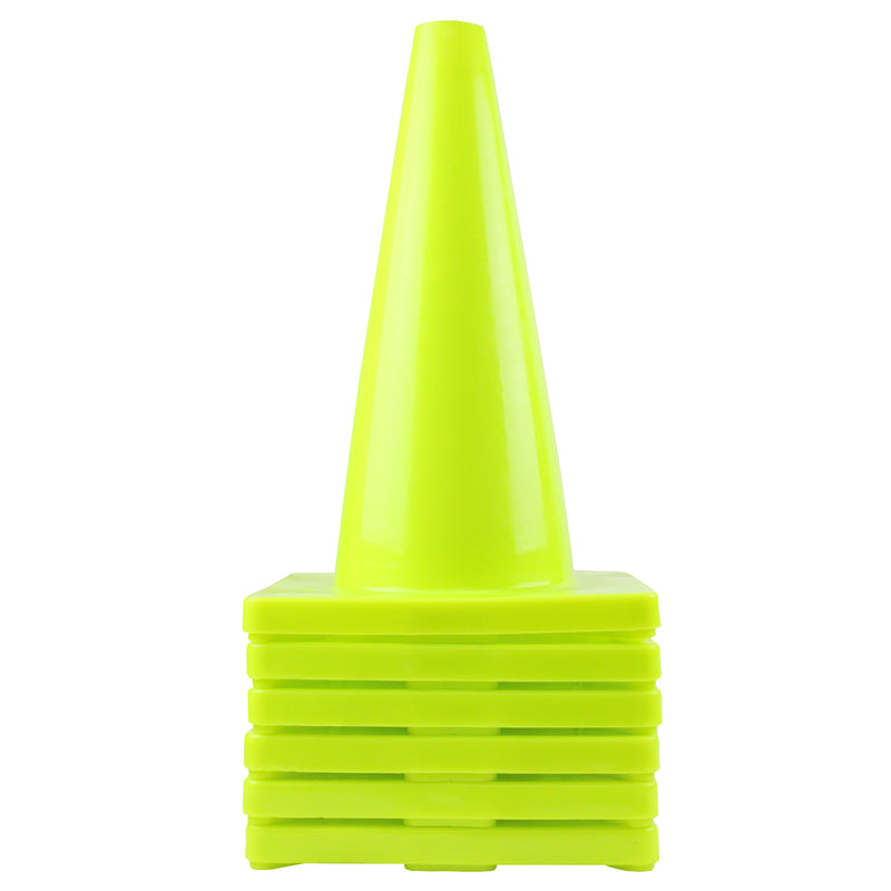 (Set of 12) 18" Lime Traffic Safety Cones, Lime Base-RK Safety-RK Safety