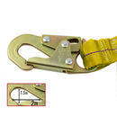 SPL-S102 Yellow Elasticated Internal Shock Absorbing Lanyard w/Two Steel Forged Snap Hook (N-3610)-RK Safety-RK Safety