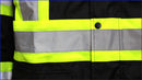 RK Safety TBK77 Class 3 Rainwear Reflective Hi-Viz Black Bottom Long Rain Coat(Black)-RK Safety-RK Safety