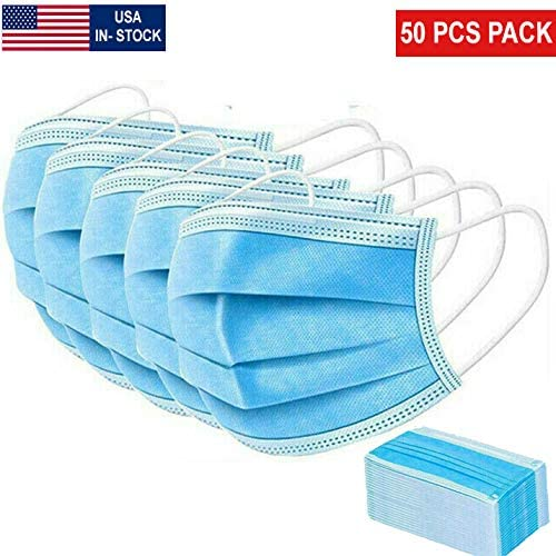 50 unit Disposable Face Masks 3 Ply Non-Woven Fabric Soft & Comfortable Safety Filter Cover Guard against Dust, Pollen, Smoke, Air Pollution, etc.-RK Safety-RK Safety