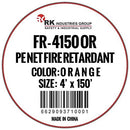 RK 4-ft x 150-ft Fire Retardant Vertical Safety Netting, Orange-RK Safety-RK Safety