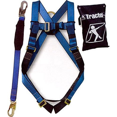 Spidergard Safety Fall Protection Kit, Full Body Harness, with 6' Shock-absorbing Lanyard-Spidergard-RK Safety
