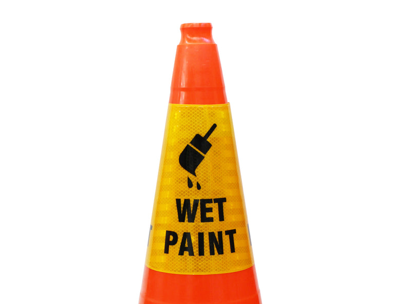 RK Safety “Wet Paint” Bright Reflective Cone Message Sleeve, [Cone Not Included]-RK Safety-RK Safety