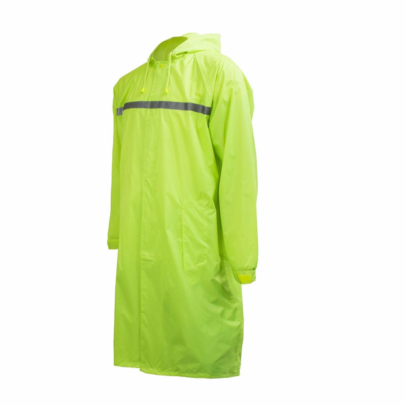 Men's Waterproof Long Raincoat PVC Trench Coat - Lime-RK Guard-RK Safety