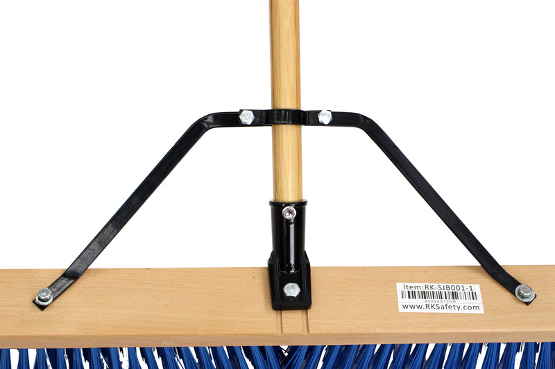 (RK-SJB001) 24'' RK Safety Wooden Push Broom With Brace and Bamboo Handle-RK Safety-RK Safety