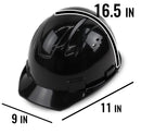 RK Safety RK-HP14-BK Hard Hat Cap Style with 4 Point Ratchet Suspension (Black)-RK Safety-RK Safety