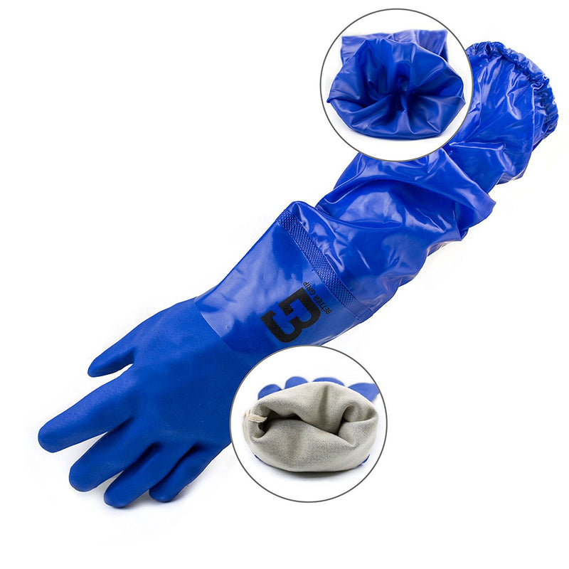 Better Grip Premium Double Coated 23 inch PVC Chemical Resistant Gloves-BG26PVC-BLU-Better Grip-RK Safety