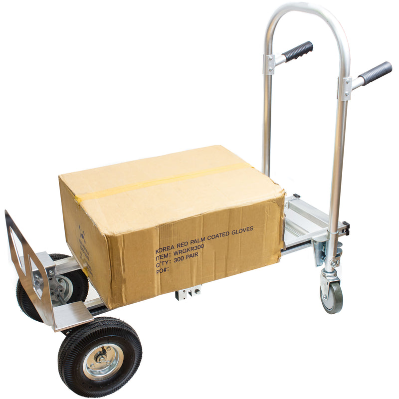 NK HTA-7A Heavy Duty 2 in 1 Junior Convertible Aluminum Hand Truck, Fully Assembled without Wheels, Flat Free Wheels-NK-RK Safety