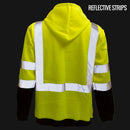 ANSI Class 3 High Visibility Sweatshirt Full Zip Hooded -H9012-New York Hi-Viz Workwear-RK Safety