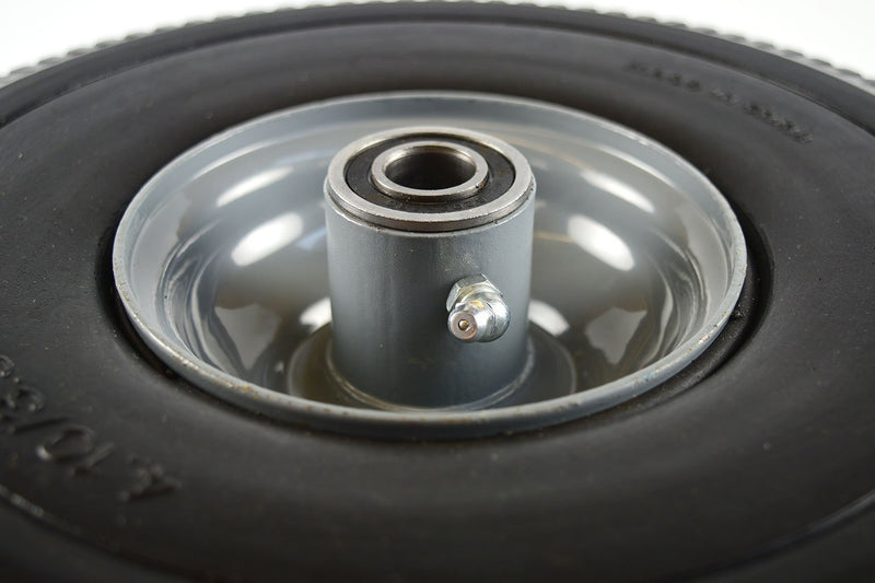 NK 10" x 3.5" Solid Rubber Flat Free Tubeless Wheel -WFF10-NK-RK Safety