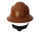 RK Safety RK-HP44-DESIGN, Hard Hat Brim Style with 4 Point Ratchet Suspension (1 EA, Brown)-RK Safety-RK Safety