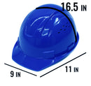 RK Safety RK-HP14-BL Hard Hat Cap Style with 4 Point Ratchet Suspension (Blue)-RK Safety-RK Safety