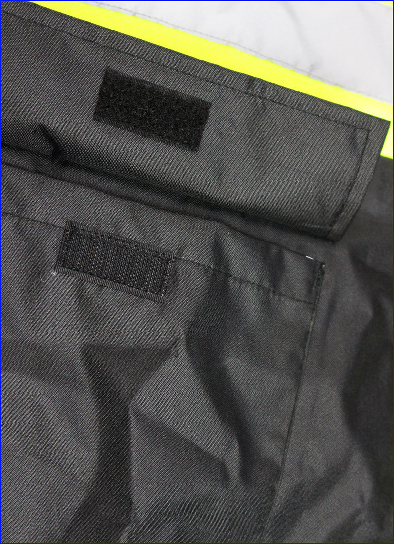 RK Safety TBK77 Class 3 Rainwear Reflective Hi-Viz Black Bottom Long Rain Coat(Black)-RK Safety-RK Safety