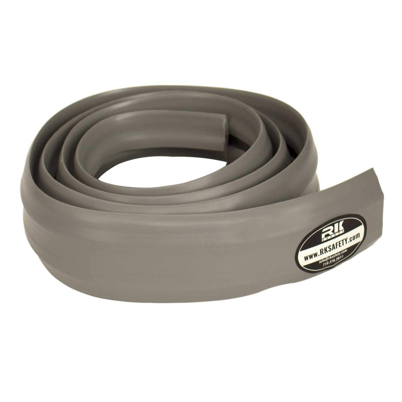 RK Safety 6.5 Feet in Length Gray PVC Floor 3 Cord Protector - Flexible to Cover Cables, Cords and Wires - Great for The Home, Office, Warehouse or Concerts - Easy to Unroll and Open (Grey)-RK Safety-RK Safety
