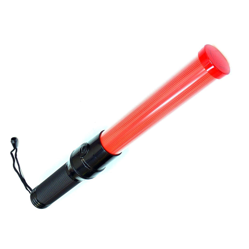 Signal Traffic Wand Baton LED Flashlight with Wrist Strap - Red-RK Safety-RK Safety