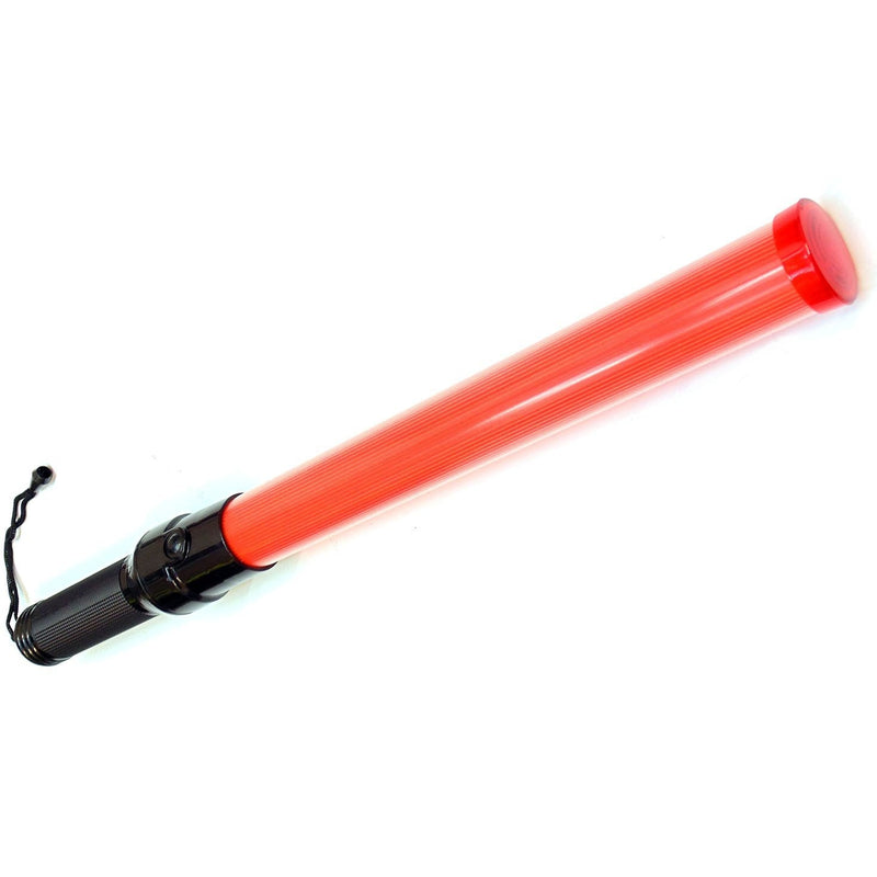 Signal Traffic Wand Baton LED Flashlight with Wrist Strap - Red-RK Safety-RK Safety