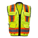 Rk Safety Class 2 Ploy Mesh Hi-visible, Two Tone Reflective Strips, Oxford Fabric for Pockets, Construction Traffic Emergency Safety Vest- SV6511&2 (Orange/ Lime)-RK Safety-RK Safety