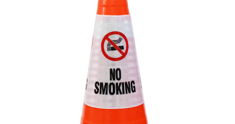 RK Safety “No Smoking” Bright Reflective Cone Message Sleeve, [Cone Not Included]-RK Safety-RK Safety
