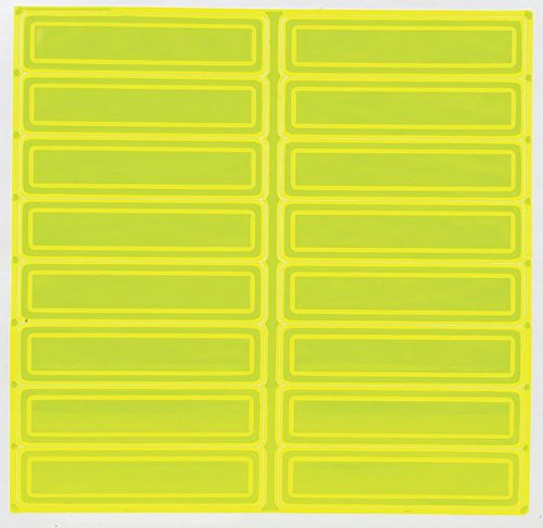 Adhesive Vinyl Reflective Hard Hat/Helmet Sticker - Lime-RK Safety-RK Safety