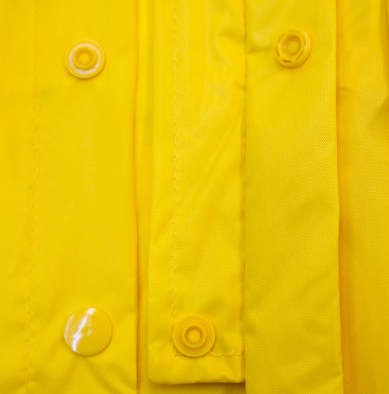Yellow PVC Polyester Trench Rain Long Coat With Hoodie-RC-PP-YEL44-RK Safety-RK Safety
