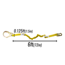 SPL-S102 Yellow Elasticated Internal Shock Absorbing Lanyard w/Two Steel Forged Snap Hook (N-3610)-RK Safety-RK Safety