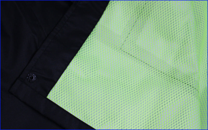 RK Safety TBK77 Class 3 Rainwear Reflective Hi-Viz Black Bottom Long Rain Coat(Black)-RK Safety-RK Safety