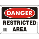 RK OSHA Safety Sign, Legend "Danger Restricted Area"-RK Safety-RK Safety
