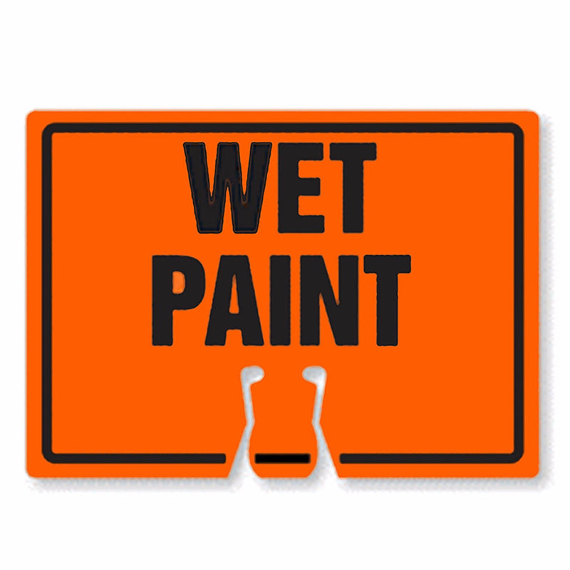 RK Traffic Cone Sign 32 Legend "Wet Paint", 18" Width x 14" Height, Black on Orange-RK Safety-RK Safety