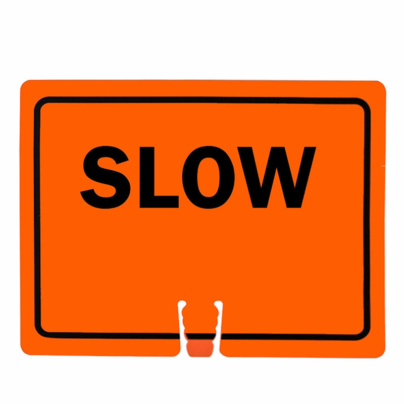 RK Traffic Cone Sign 31 Legend "Slow", 18" Width x 14" Height, Black on Orange-RK Safety-RK Safety
